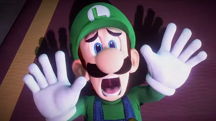 Luigi boi się zjaw nawet pomimo tego, że posiada sprzęt godny zawodowego pogromcy duchów. - Pierwszy gameplay z Luigi’s Mansion 3 na Nintendo Direct - wiadomość - 2019-06-12