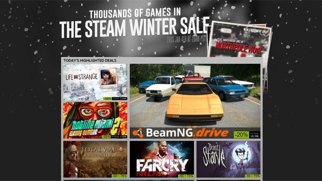 Obecnie w serwisie trwa zimowa wyprzedaż, która dobiegnie końca 4 stycznia. - Valve uspokaja i tłumaczy niedawne problemy Steam z kontami użytkowników - wiadomość - 2015-12-31