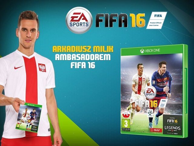 Arkadiusz Milik twarzą polskiego wydania gry FIFA 16. - FIFA 16 - Arkadiusz Milik twarzą polskiego wydania gry - wiadomość - 2015-07-16