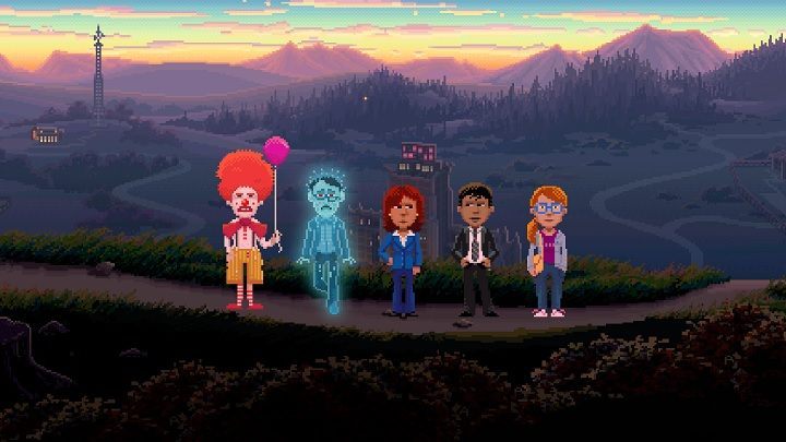 Drużynie Thimbleweed Park daleko do typowych bohaterów gier komputerowych. - Thimbleweed Park - nowe dzieło Rona Gilberta zbiera znakomite oceny - wiadomość - 2017-04-06