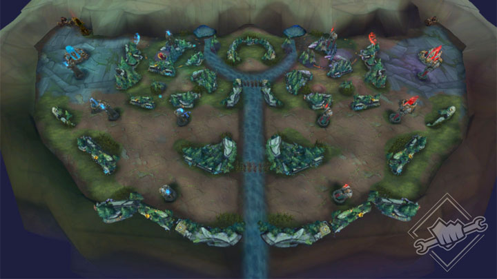 Mapa do trybu Nexus Blitz. - League of Legends dostanie eksperymentalny tryb Nexus Blitz - wiadomość - 2018-08-02