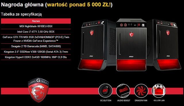 Komputer Nightblade by Komputronik o wartości ponad 5 000 zł. - Piłkarska Ruletka GRY-OnLine.pl - dziś rozpoczęcie mundialu, wytypuj wyniki meczów - wiadomość - 2014-06-12