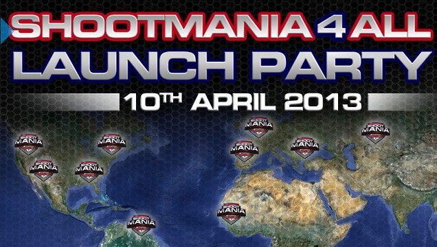 Poglądowe rozmieszczenie turniejów Shootmania 4 All Launch Party, które odbyły się podczas premiery gry. - ShootMania Storm – za nami premiera strzelanki od twórców TrackManii - wiadomość - 2013-04-11