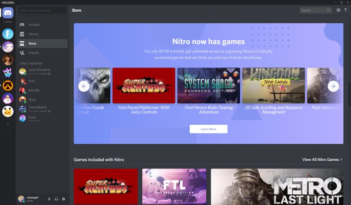 Dzięki wykupieniu pełnego abonamentu Discord Nitro otrzymamy dostęp do sporej biblioteki gier. - Beta Discord Store dostępna dla wszystkich - wiadomość - 2018-10-17