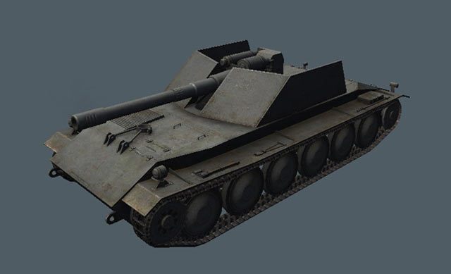 Pojazd VIII poziomu, Rheinmetall-Borsig Waffentrager, wyposażony w armatę 150mm. | źródło: http://ftr.wot-news.com/ - World of Tanks – Japońskie czołgi już wkrótce dołączą do gry. Rzut okiem na aktualizację 8.9 - wiadomość - 2013-09-19