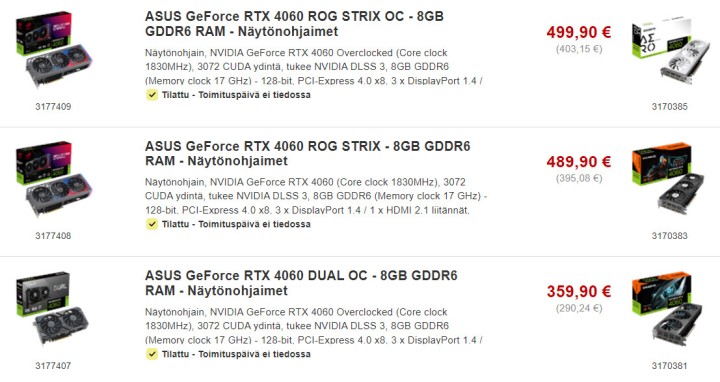 Zapłacicie ponad 2000 złotych za „najlepszego” RTX-a 4060 (plotka) - ilustracja #1