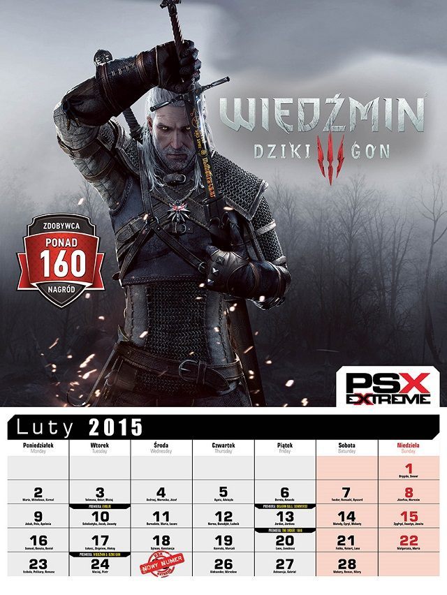 W najnowszym numerze PSX Extreme znajdziemy Kalendarz Gracza 2015 - ilustracja #2