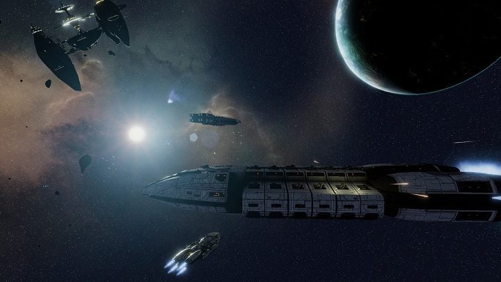 Metalowe statki pięknie mienią się w świetle gwiazd… - Battlestar Galactica: Deadlock – zapowiedziano kolejną grę osadzoną w popularnym uniwersum - wiadomość - 2017-05-16