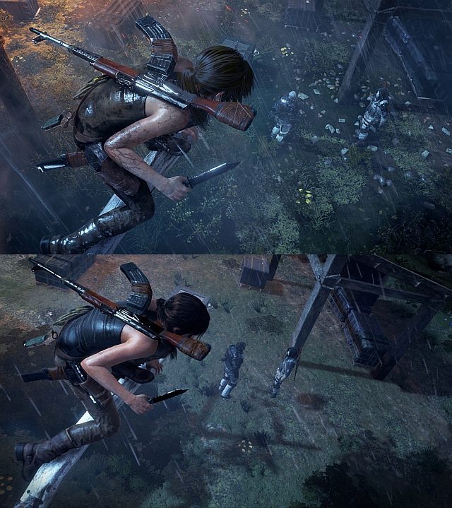 Przykładowy screen porównujący jakość grafiki na XOne i X360. - Rise of the Tomb Raider – kompendium wiedzy [Aktualizacja #14: po premierze wersji na PS4 i PS4 Pro] - wiadomość - 2016-12-01