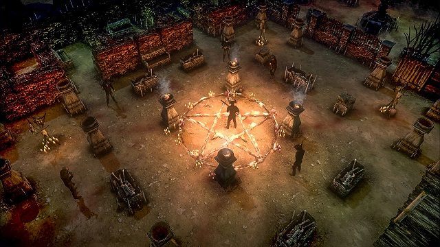 W Hard West na naszej drodze staną demony, jak chociażby ten przyjemniaczek z rogami znajdujący się w środku pentagramu. - Hard West - polski western na nowym gameplayu - wiadomość - 2015-08-06