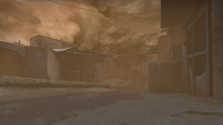 Widok ze spawnu terrorystów przy burzy piaskowej. - Modyfikacja CS:GO dodaje efekty pogodowe - wiadomość - 2016-12-02