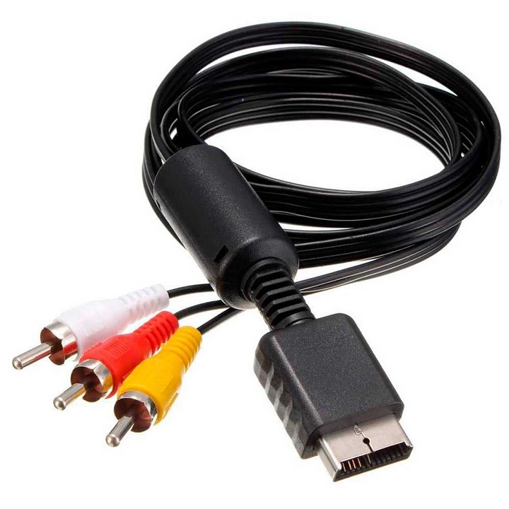 Skorzystanie z przewodu Composite to najprostszy sposób na podłączenie PS2 do telewizora. Źródło: Amazon. - Jak podłączyć PS2 do nowego telewizora? Opisujemy najlepsze sposoby - wiadomość - 2024-07-05