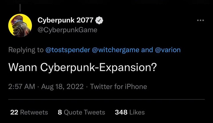 CD Projekt teasuje DLC do Cyberpunk 2077 wpisem na Twitterze - ilustracja #1