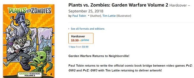 Opis komiksu Plants vs. Zombies: Garden Warfare Volume 2 w serwisie Amazon. - Przeciek z Amazon ujawnił Plants vs. Zombies: Garden Warfare 3? - wiadomość - 2018-03-02