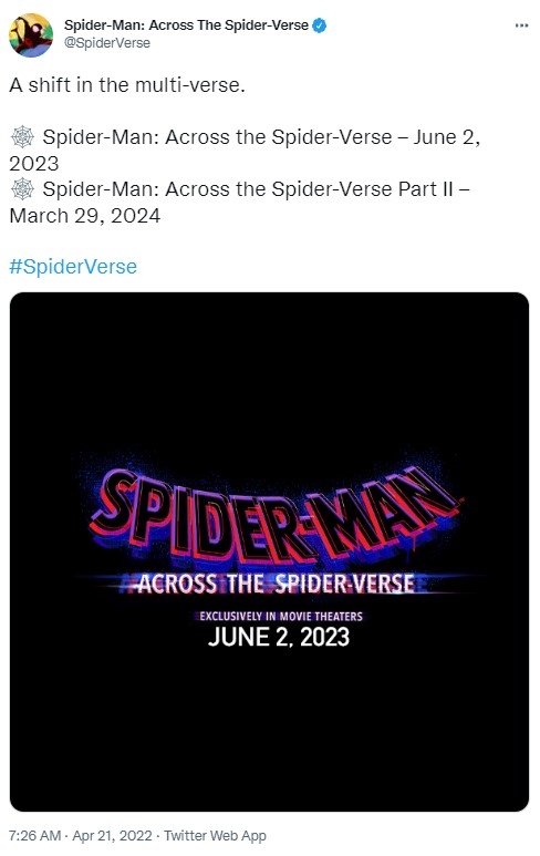 Spider-Man: Across the Spider-Verse i inne filmy Sony z datami premier - ilustracja #1