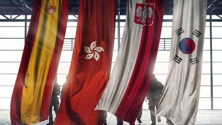 Nacje, będące częścią roku drugiego, zaprezentowano za pomocą gustownych flag. - Polscy antyterroryści w drugim roku Rainbow Six: Siege - wiadomość - 2016-12-02