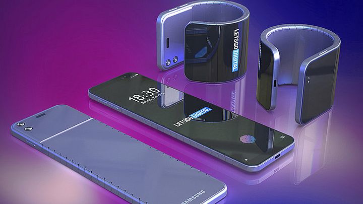 Przyszłość smartfonów czy zbędny bajer? - Samsung patentuje smartfon ze zwijanym ekranem - wiadomość - 2019-06-13