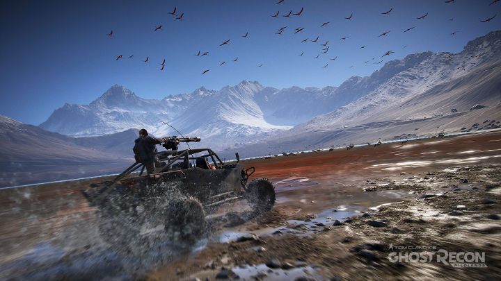 Rozpędzanie ptaków jest wspaniałą rozrywką, zwłaszcza w terenówce z zamontowanym minigunem. - Tom Clancy’s Ghost Recon: Wildlands – otwarta beta ruszy 23 lutego - wiadomość - 2017-02-17