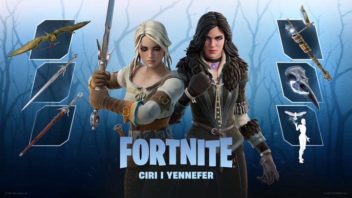 Geralt już nie będzie sam w Fortnite, dołączają do niego Ciri i Yennefer - ilustracja #1