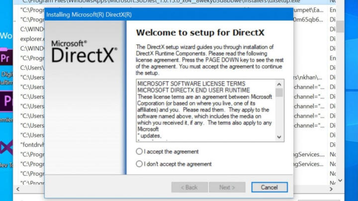 Okienko instalacji bibliotek DirectX. - Gry z Xboksa One grywalne na Windows 10? Microsoft testuje nowe rozwiązanie - wiadomość - 2019-02-27