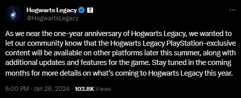 Źródło: X, @HogwartsLegacy.