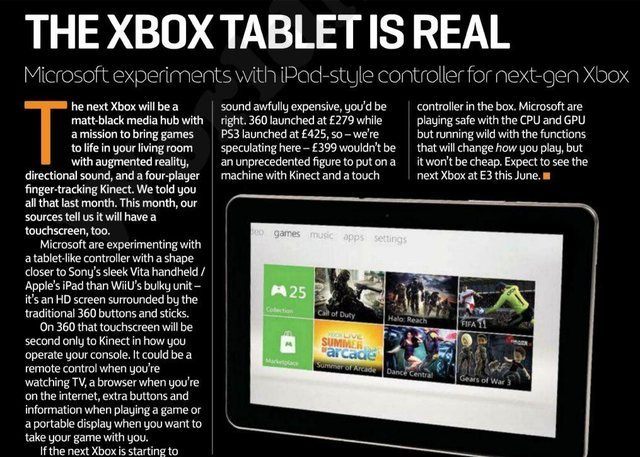 Microsoft szykuje kontroler w stylu tabletu dla następcy Xboksa 360? - ilustracja #2