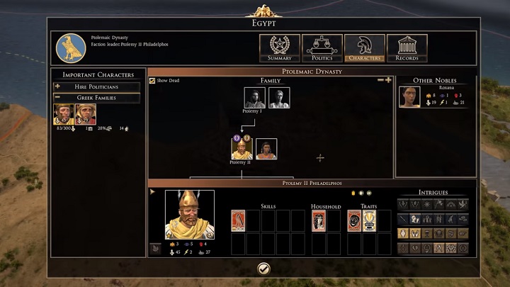 Intrygi w rodzinie to główna atrakcja aktualizacji. - Total War Rome II otrzymało aktualizację Ancestral Update - wiadomość - 2018-07-13