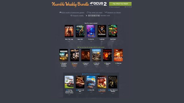 Promocja potrwa do 4 lutego - Game of Thrones, Wargame: European Escalation, Styx: Master of Shadows i inne gry firmy Focus w promocji Humble Bundle - wiadomość - 2016-01-29