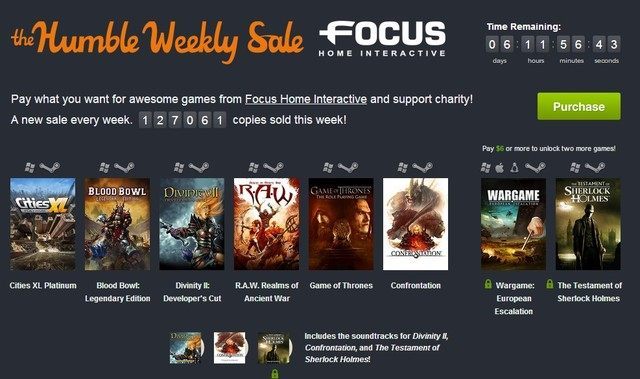 Promocja dobiegnie końca 18 października o godzinie 20:00. - Nowe Humble Weekly Sale (m.in. Wargame: European Escalation, Game of Thrones i Divinity II) - wiadomość - 2013-10-11