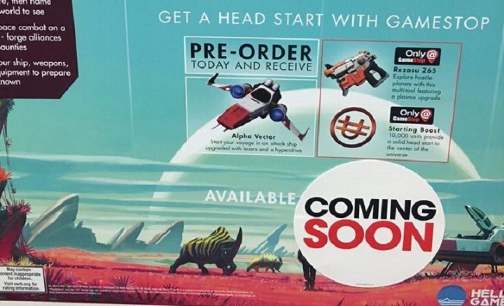 Z materiałów promocyjnych w sklepach GameStop usunięto datę 21 czerwca. To nie wróży nic dobrego… / Źródło: Kotaku. - No Man's Sky opóźnione? Z materiałów promocyjnych usunięto datę premiery gry - wiadomość - 2016-05-26