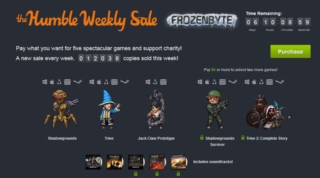 Promocja dobiegnie końca 16 stycznia o godzinie 20:00. - Nowe The Humble Bundle Weekly Sale (m.in. serie Trine i Shadowgrounds) - wiadomość - 2014-01-10