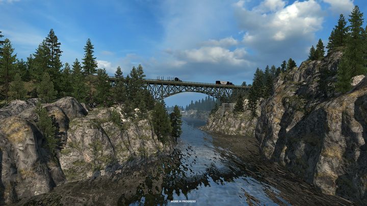 Most Deception Pass to jeden z najbardziej znanych punktów widokowych stanu Waszyngton. - Są screeny z nowego dodatku do American Truck Simulator – Waszyngton kolejnym stanem w grze - wiadomość - 2019-01-17