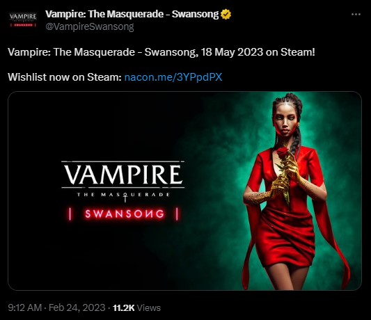 Vampire The Masquerade: Swansong uwolni się z EGS; data premiery na Steam - ilustracja #1