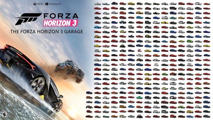 Garaż samochodów w grze Forza Horizon 3 prezentuje się jak zwykle imponująco. - Forza Horizon 3 - kompendium wiedzy [Aktualizacja #11: premiera dodatku Hot Wheels i Pakiet samochodów Porsche] - wiadomość - 2017-05-10