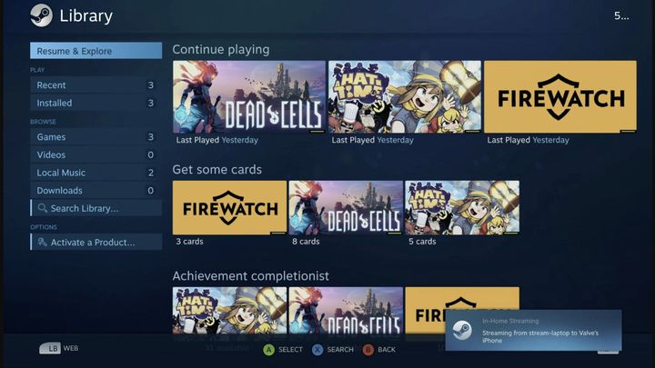 Aplikacja umożliwia przeglądanie zawartości własnego konta Steam. - Aplikacja Steam Link w wersji beta dostępna na sprzęty z Androidem - wiadomość - 2018-05-18