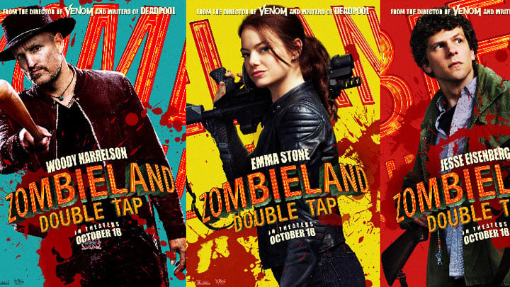 Premiera Zombieland: Double Tap zbliża się wielkimi krokami. - Bohaterowie Zombieland: Double Tap na nowych plakatach - wiadomość - 2019-09-26