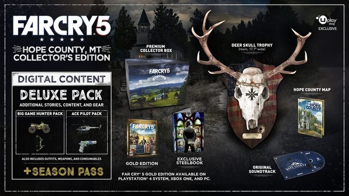 Hope County Edition to najbogatsze, oficjalnie dostępne w Polsce, wydanie kolekcjonerskie Far Cry 5 - Zobacz wartą przeszło 700 zł edycję kolekcjonerską Far Cry 5 - wiadomość - 2017-10-20