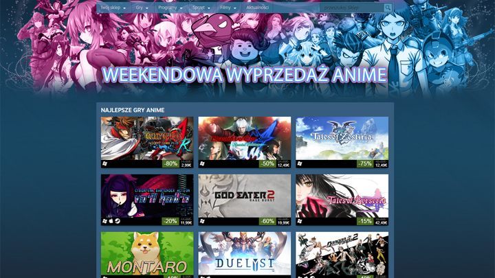 Większość promocji potrwa do 3 kwietnia. - Wyprzedaż gier w stylistyce anime w Steam - wiadomość - 2017-03-31