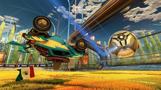 Samochody w Rocket League potrafią wykonywać rozmaite ewolucje. - Rocket League być może doczeka się filmu i licencjonowanych zabawek - wiadomość - 2015-09-18