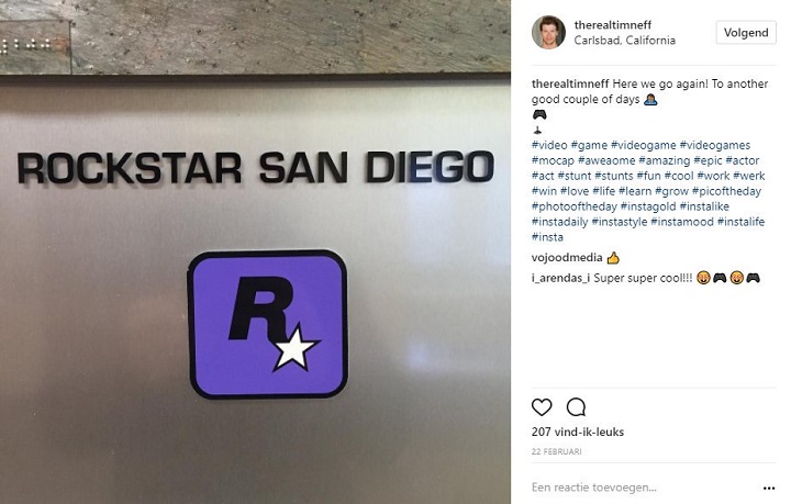 Tim Neff twierdzi, że nie współpracował z Rockstarem od czasów GTA V, ale dziwnym trafem w tym roku zawitał do Rockstar San Diego. Najpewniej tylko na kawę i małe pogaduszki / Źródło: https://twitter.com/planetrockstar/ - Grand Theft Auto VI - aktor dementuje wczorajsze doniesienia - wiadomość - 2017-07-28