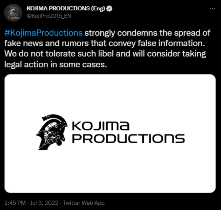 Media pokazały Kojimę jako zabójcę; twórca zapowiada pozwy - ilustracja #2