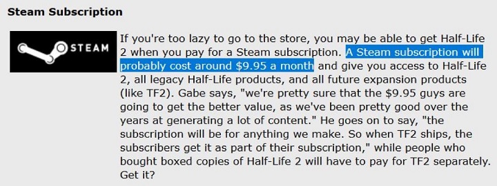 Źródło: Stannis_Loyalist / Reddit - Dziś Steam to najpopularniejsza platforma do gier na PC, ale nie zawsze miał nią być. Lata temu myślano nad nim w kontekście abonamentu - wiadomość - 2025-06-22