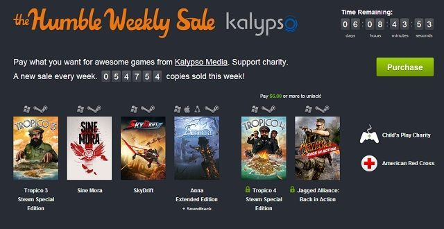 Oferta firmy Kalypso w ramach akcji The Humble Weekly Sale. - The Humble Weekly Sale z grami firmy Kalypso (Tropico 3, Sine Mora, Anna i inne) - wiadomość - 2013-09-27
