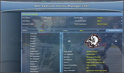 NHL Eastside Hockey Manager w wersji 2007 już we wrześniu 2006 - ilustracja #3