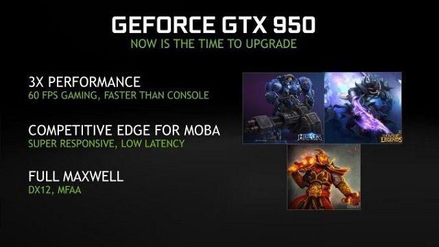 GeForce GTX 950 świetnie sprawdza się w grach z gatunku MOBA. - Nvidia wypuściła kartę GeForce GTX 950 - dobry, ale za drogi układ ze średniej półki cenowej - wiadomość - 2015-08-21