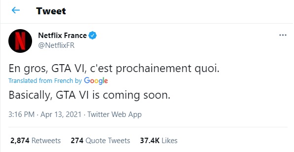 GTA 6 „wkrótce” według Netflix France. Fani odkryli ciekawą domenę Rockstara - ilustracja #1
