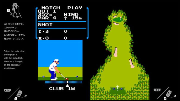 Golf na Nintendo Switch. - Nintendo uczciło pamięć Satoru Iwaty, ukrywając na Switchu 8-bitową grę Golf - wiadomość - 2017-09-22