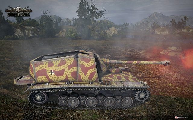 Nashorn (niszczyciel czołgów na podwoziu Hummela) - World of Tanks - aktualizacja 8.9 wprowadzi nowy tryb rozgrywki oraz drugą gałąź niemieckich niszczycieli czołgów - wiadomość - 2013-10-04