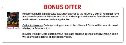 Ekskluzywny dostęp do dema Killzone 2 dla klientów sklepu GameStop - ilustracja #1