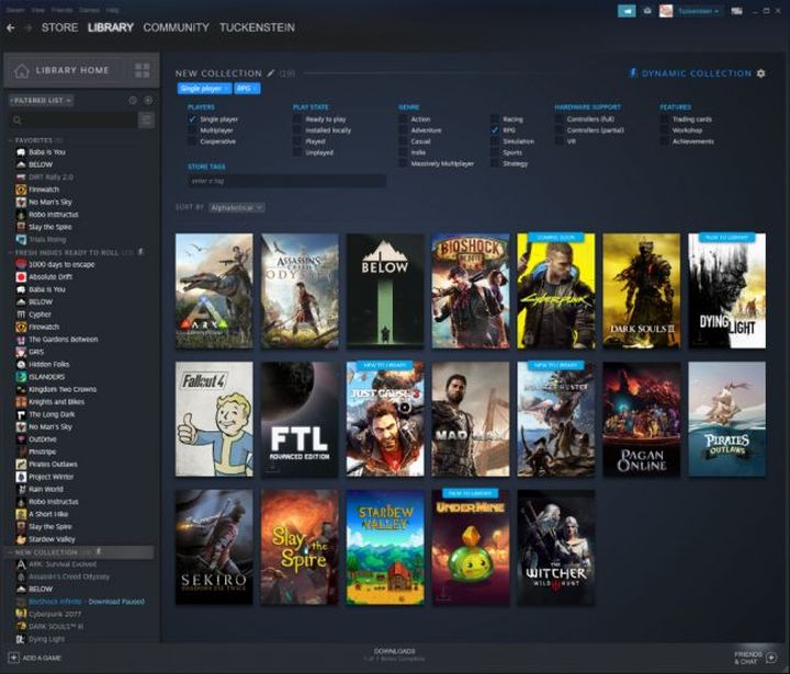 Valve pozwoli na lepszą kategoryzację tytułów / źródlo: Steam. - Nowa beta Biblioteki Steam zostanie udostępniona w tym miesiącu  - wiadomość - 2019-09-05